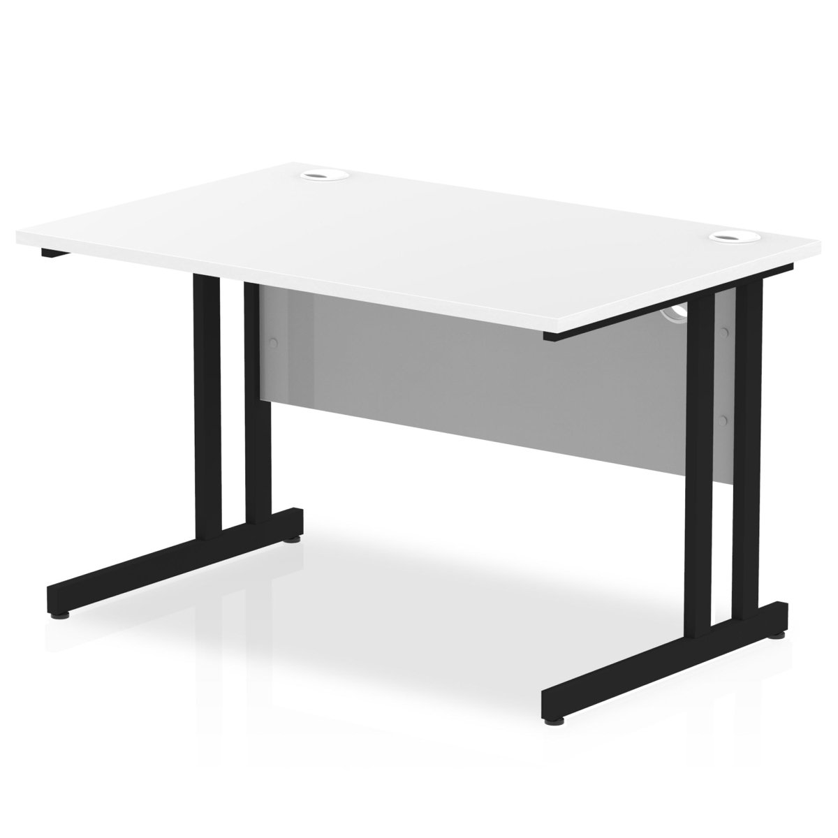 Office furniture impulse-120mm-straight-desk-cantilever-leg Dynamic  Black Colour White 