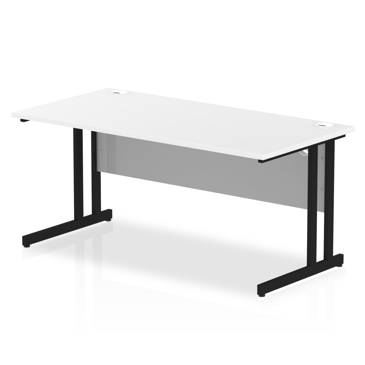 Office furniture impulse-160mm-straight-desk-cantilever-leg Dynamic  Black Colour White 