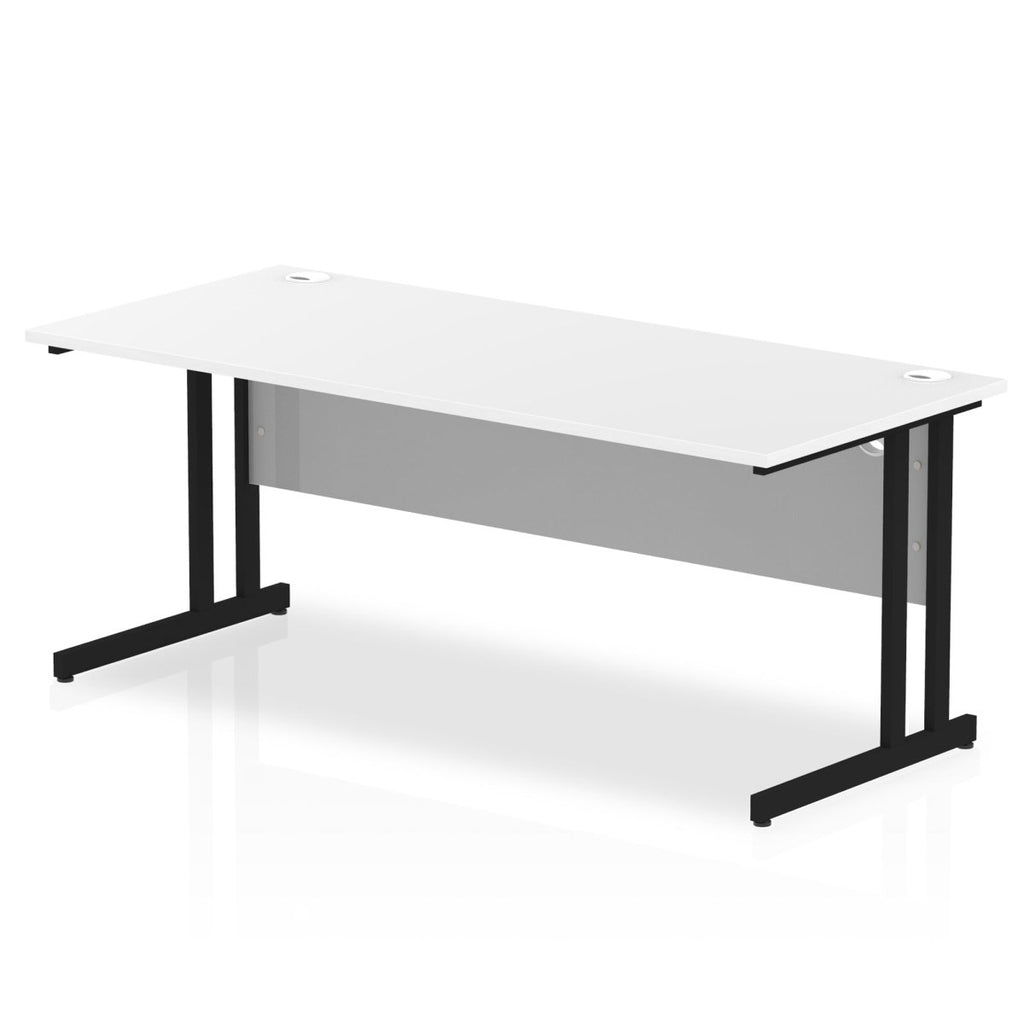 Office furniture impulse-180mm-straight-desk-cantilever-leg Dynamic  Black Colour White 