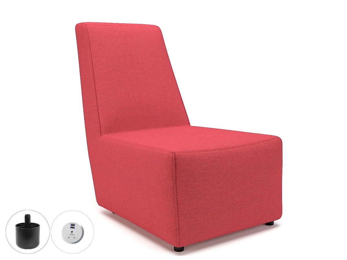 Office Armchair Pella  65cm Wide Chair in Camira Era Fabric with Socket Standard Colour Cycle 