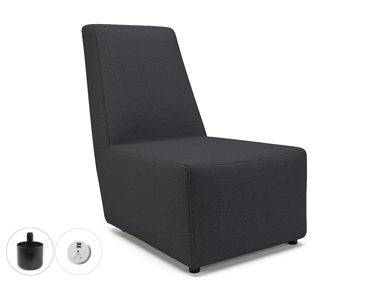 Office furniture pella-65cm-wide-chair-in-warwick-dolly-fabric-with-socket Dynamic  Standard Colour Lagoon 