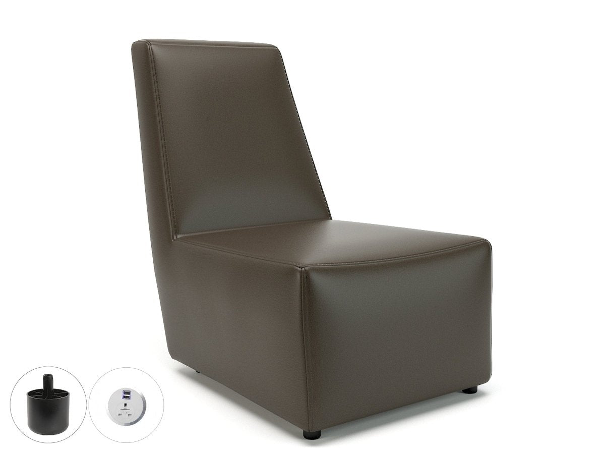 Office furniture pella-65cm-wide-chair-in-cristina-marrone-ultima-faux-leather-with-socket Dynamic   Colour  