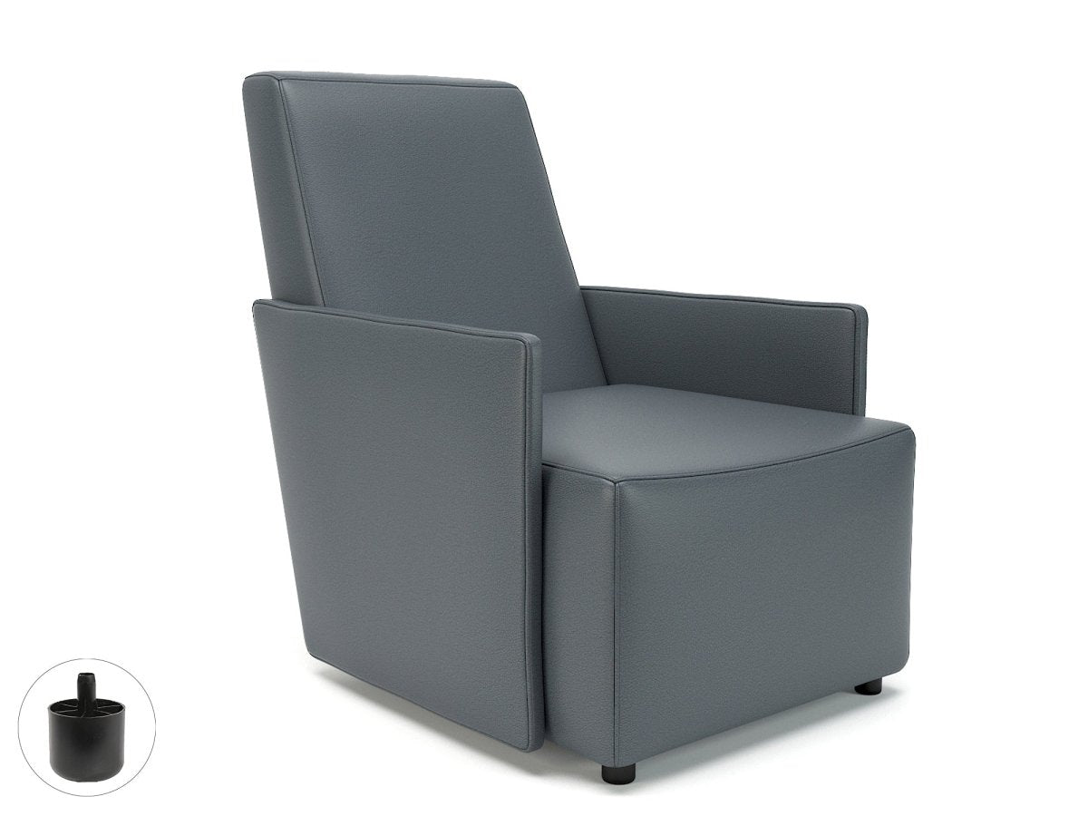 Office Armchair Pella 69cm Wide Armchair in Cristina  Ultima Faux Leather  Colour Atlantic 
