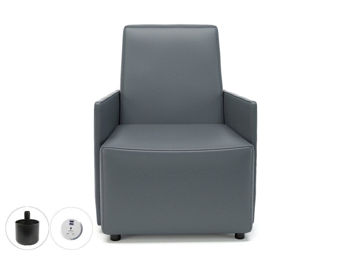 Office furniture pella-69cm-wide-armchair-in-cristina-marrone-ultima-faux-leather-with-socket Dynamic   Colour Chalk 