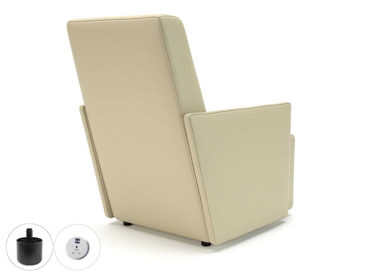 Office furniture pella-69cm-wide-armchair-in-cristina-marrone-ultima-faux-leather-with-socket Dynamic   Colour Mocca 