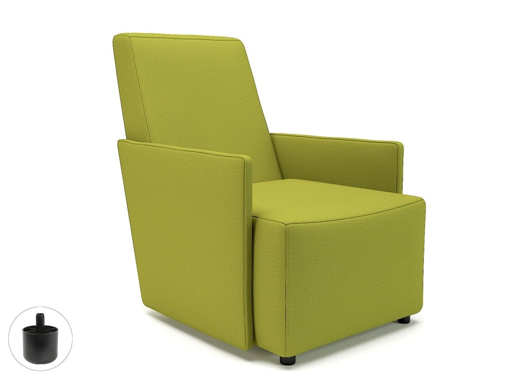 Office Armchair Pella 69cm Wide Armchair in Warwick Dolly Fabric  Colour Citron 