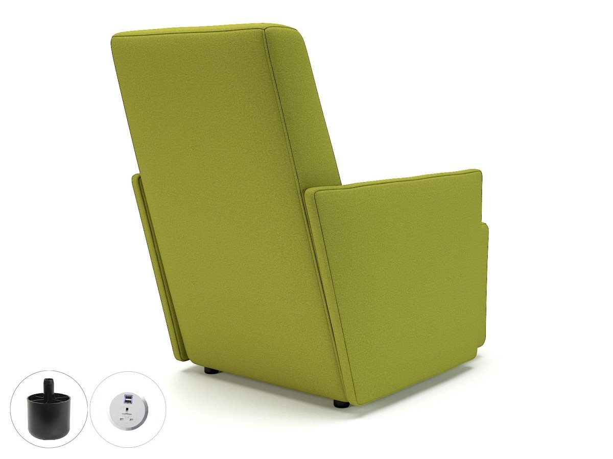 Office furniture pella-69cm-wide-armchair-in-warwick-dolly-fabric-with-socket Dynamic   Colour Ebony 