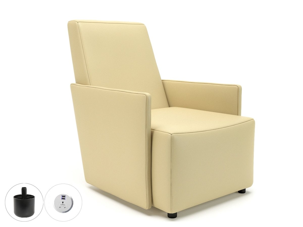 Office furniture pella-69cm-wide-armchair-in-cristina-marrone-ultima-faux-leather-with-socket Dynamic   Colour  