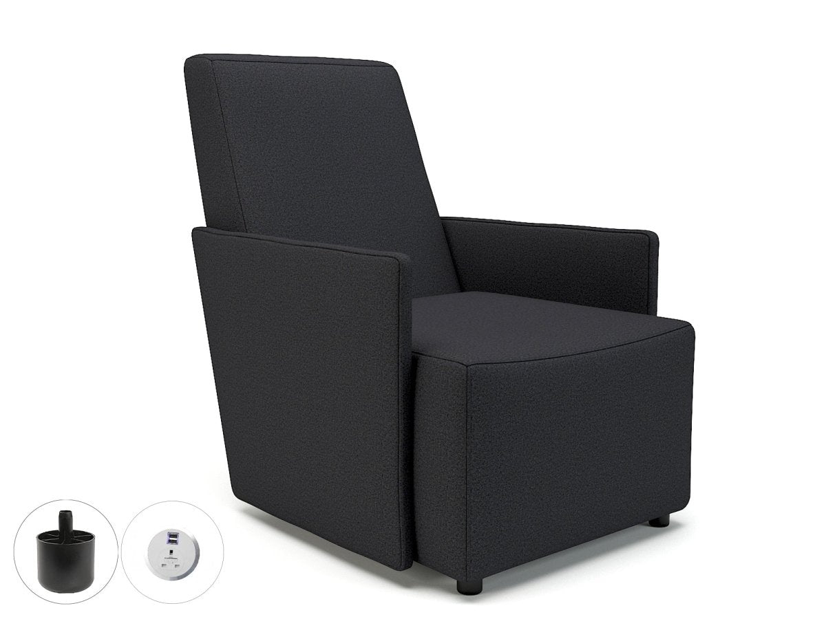 Office furniture pella-69cm-wide-armchair-in-warwick-dolly-fabric-with-socket Dynamic   Colour Lagoon 