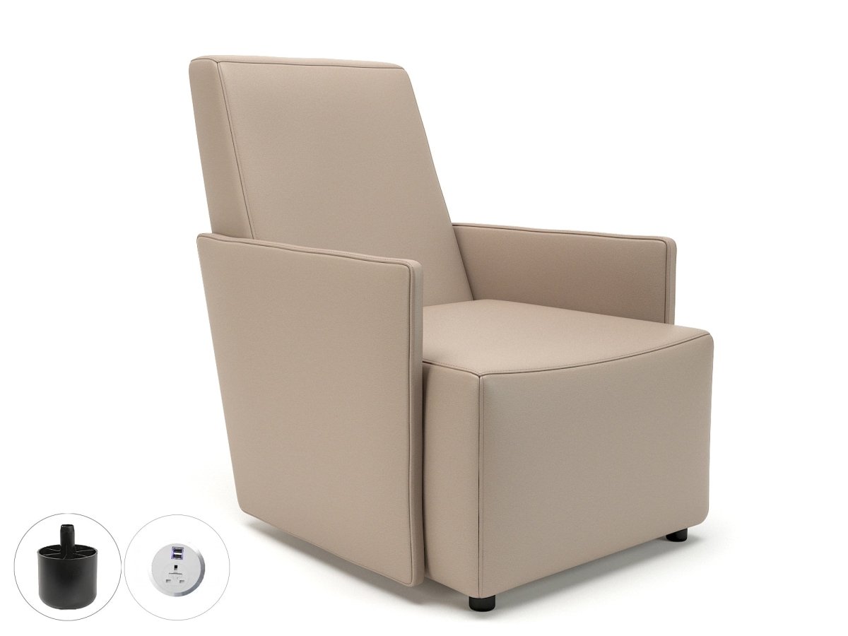 Office furniture pella-69cm-wide-armchair-in-cristina-marrone-ultima-faux-leather-with-socket Dynamic   Colour  