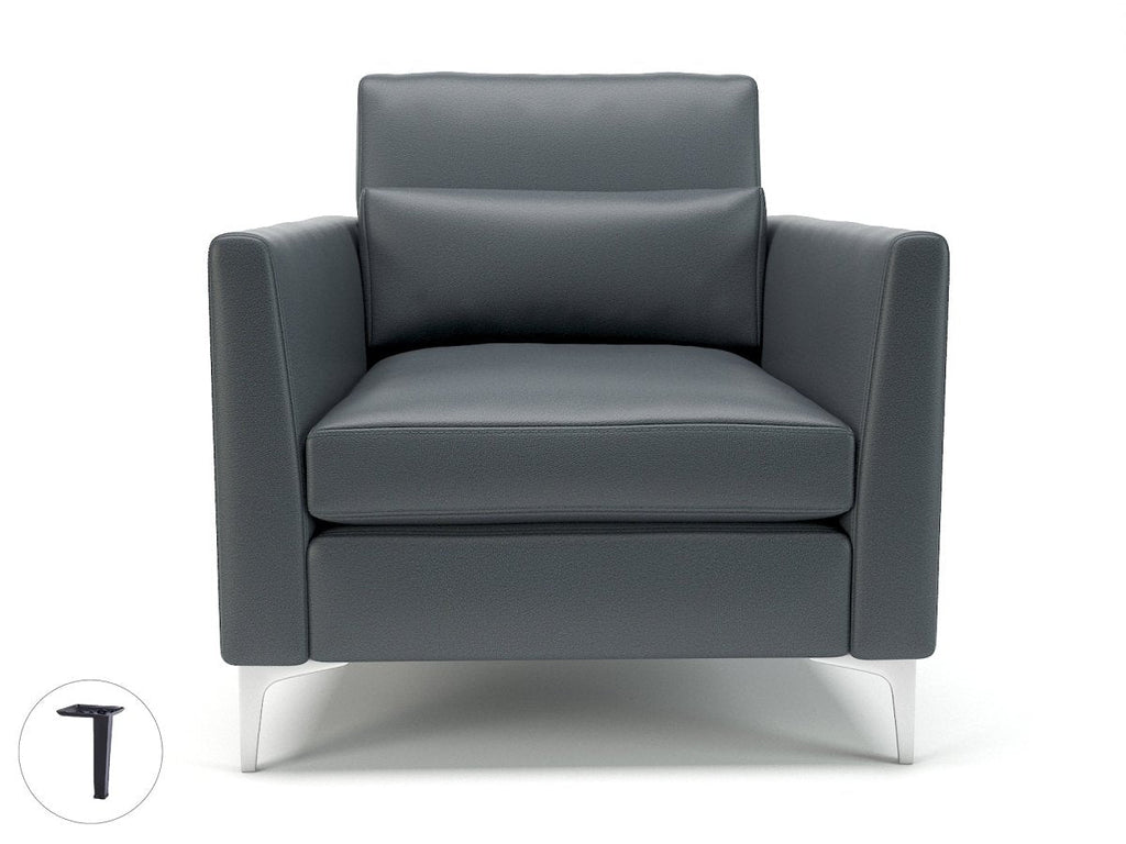 Office furniture roselle-90cm-wide-armchair-in-cristina-marrone-ultima-faux-leather Dynamic  Chrome Colour Chalk 