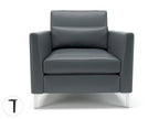 Office furniture roselle-90cm-wide-armchair-in-cristina-marrone-ultima-faux-leather Dynamic  Chrome Colour Chalk 
