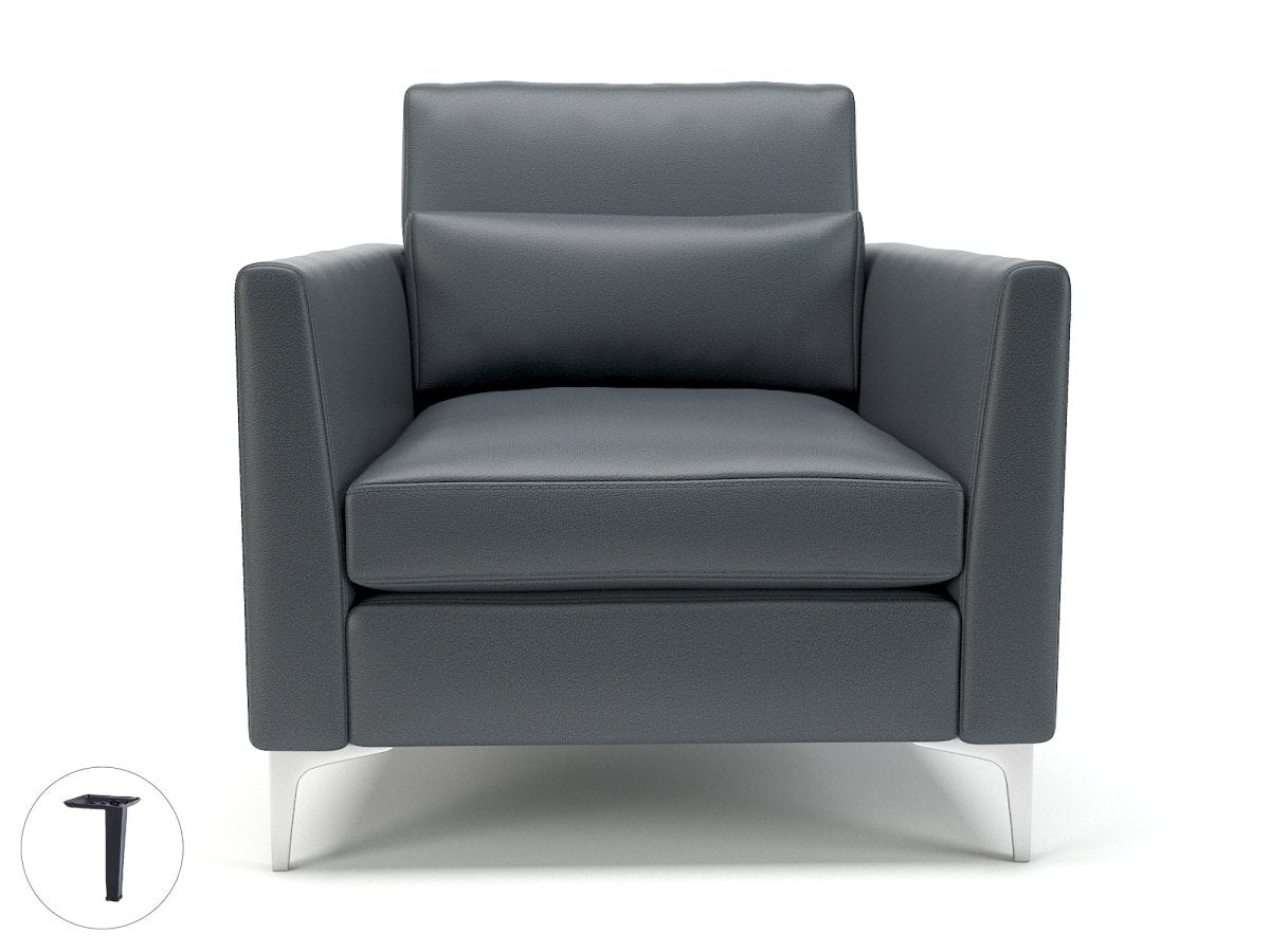 Office furniture roselle-90cm-wide-armchair-in-cristina-marrone-ultima-faux-leather Dynamic  Chrome Colour Chalk 