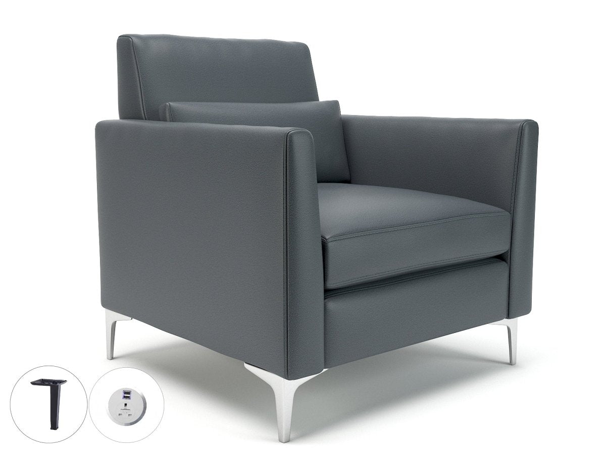 roselle-90cm-wide-armchair-in-cristina-marrone-ultima-faux-leather-with-socket Dynamic  Matt Black Colour Atlantic 