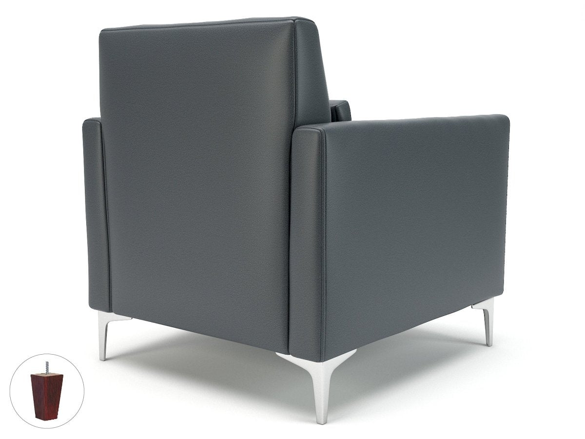 Office furniture roselle-90cm-wide-armchair-in-cristina-marrone-ultima-faux-leather Dynamic  Chrome Colour Chilli 