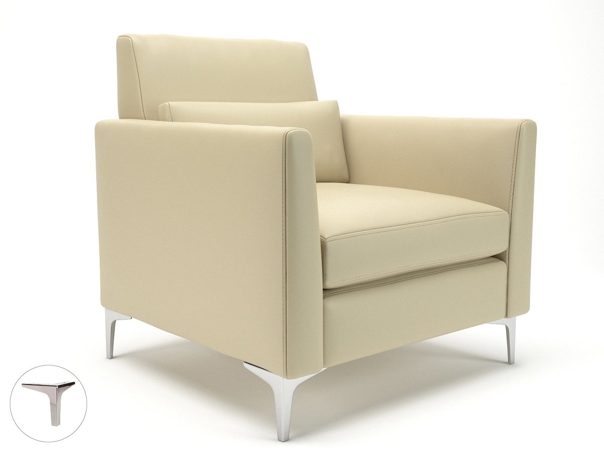 Office furniture roselle-90cm-wide-armchair-in-cristina-marrone-ultima-faux-leather Dynamic  Chrome Colour Cream 