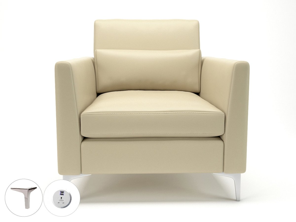 roselle-90cm-wide-armchair-in-cristina-marrone-ultima-faux-leather-with-socket Dynamic  Ebony Wood Colour Cream 