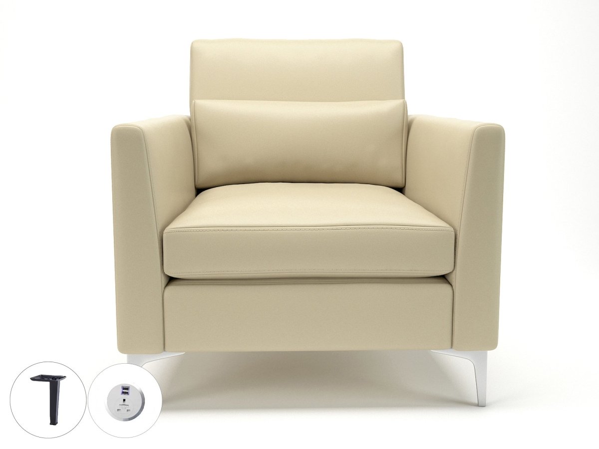 roselle-90cm-wide-armchair-in-cristina-marrone-ultima-faux-leather-with-socket Dynamic  Chrome Colour Mocha 