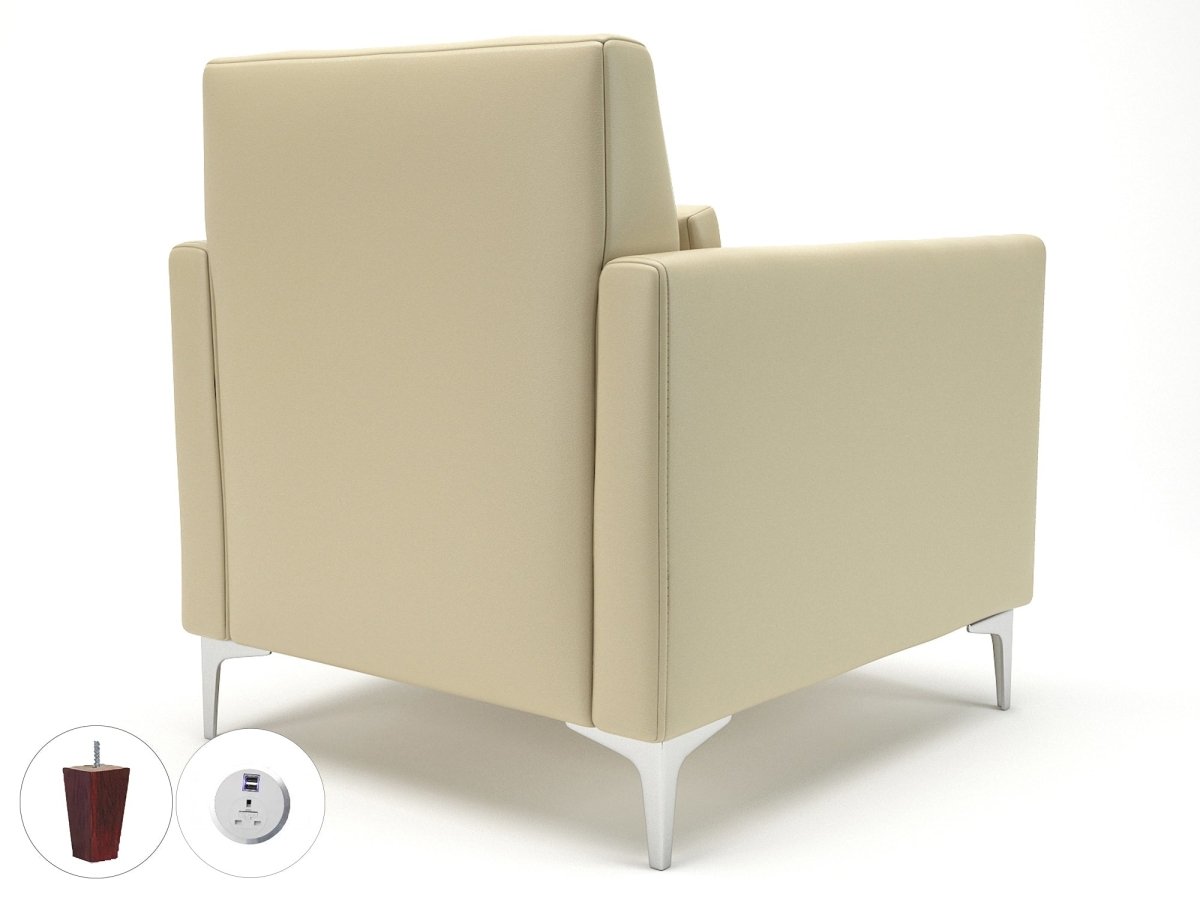 roselle-90cm-wide-armchair-in-cristina-marrone-ultima-faux-leather-with-socket Dynamic  Chrome Colour Steel 