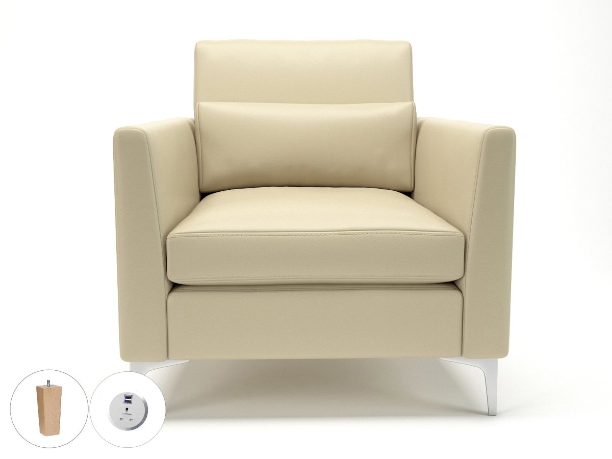 roselle-90cm-wide-armchair-in-cristina-marrone-ultima-faux-leather-with-socket Dynamic  Light Wood Colour Steel 
