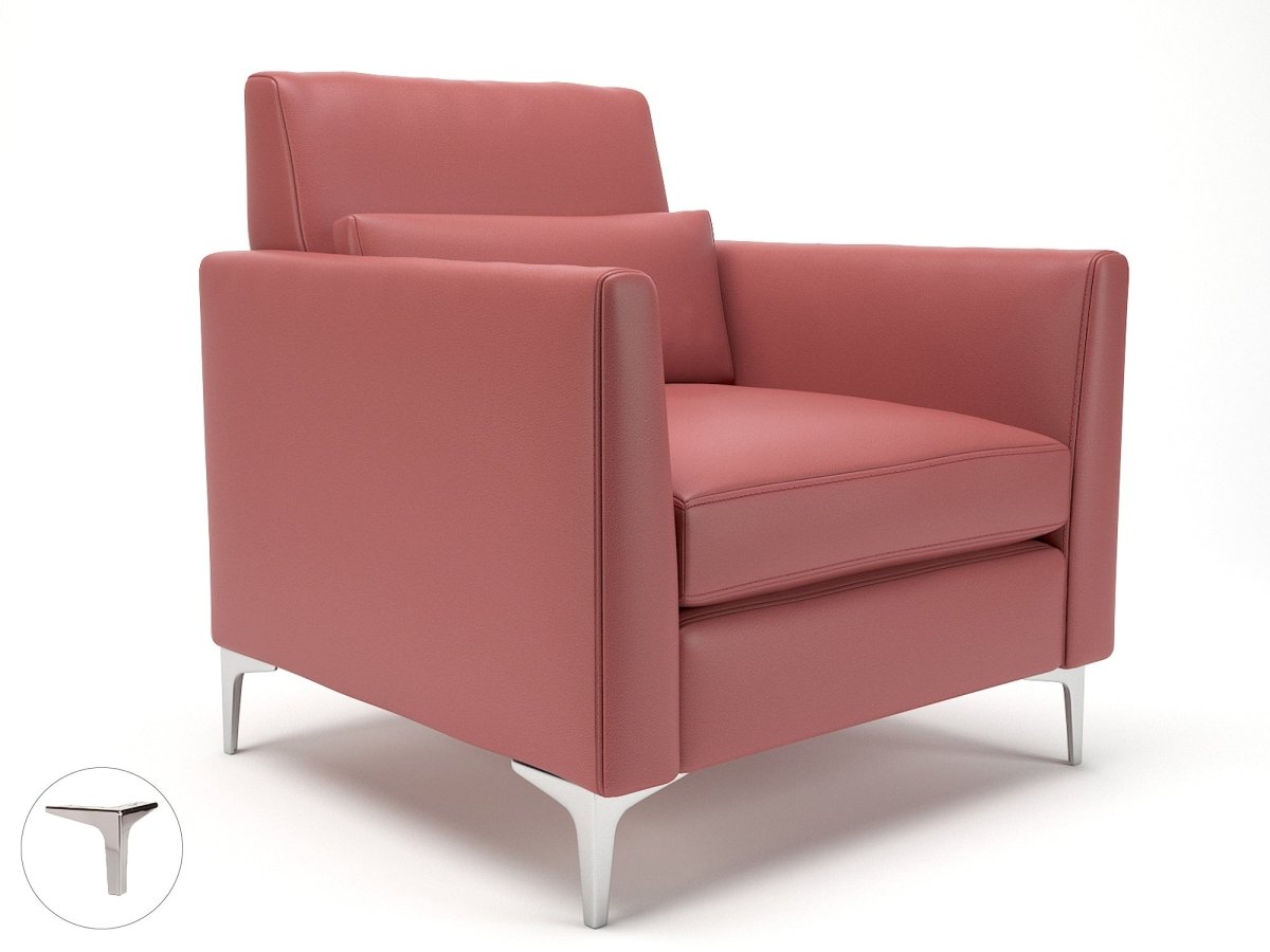 Office furniture roselle-90cm-wide-armchair-in-cristina-marrone-ultima-faux-leather Dynamic  Chrome Colour Taupe 