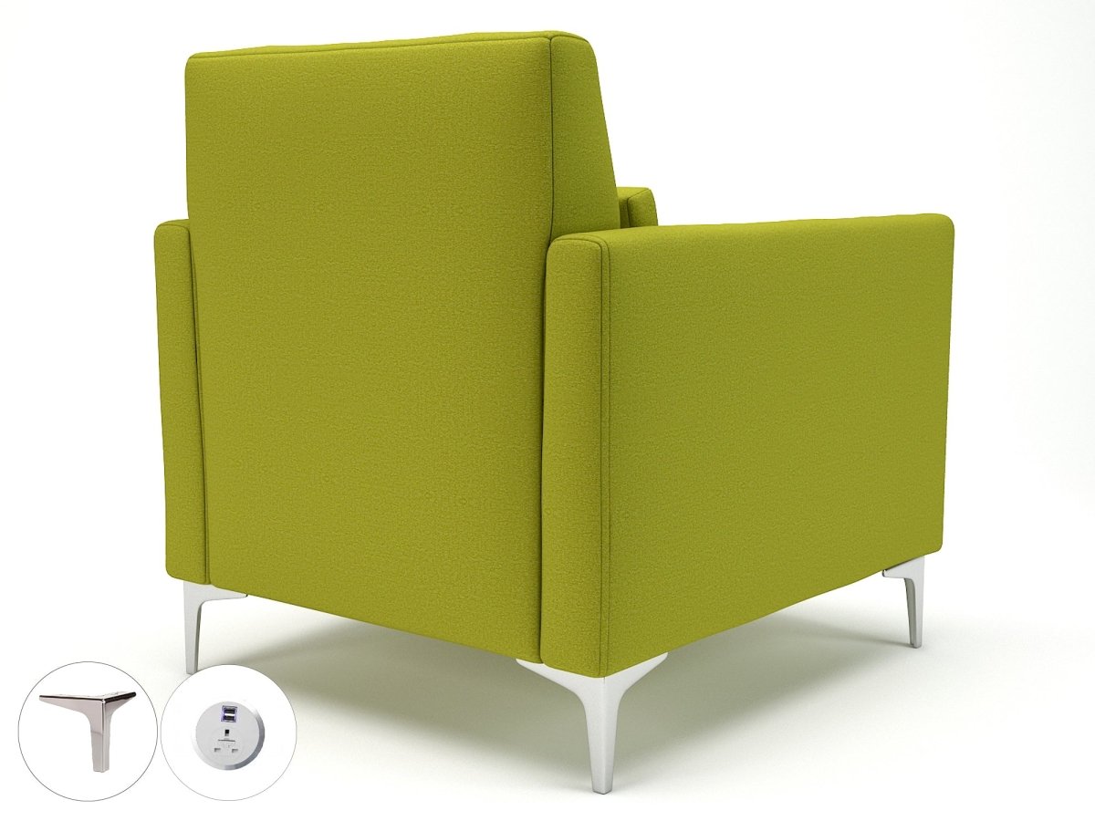 Office furniture roselle-90cm-wide-armchair-in-warwick-dolly-fabric-with-socket Dynamic  Light Wood Colour Citron 
