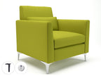 Office furniture roselle-90cm-wide-armchair-in-warwick-dolly-fabric-with-socket Dynamic  Matt Black Colour Citron 