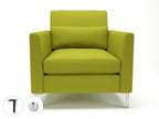 Office furniture roselle-90cm-wide-armchair-in-warwick-dolly-fabric-with-socket Dynamic  Chrome Colour Denim 