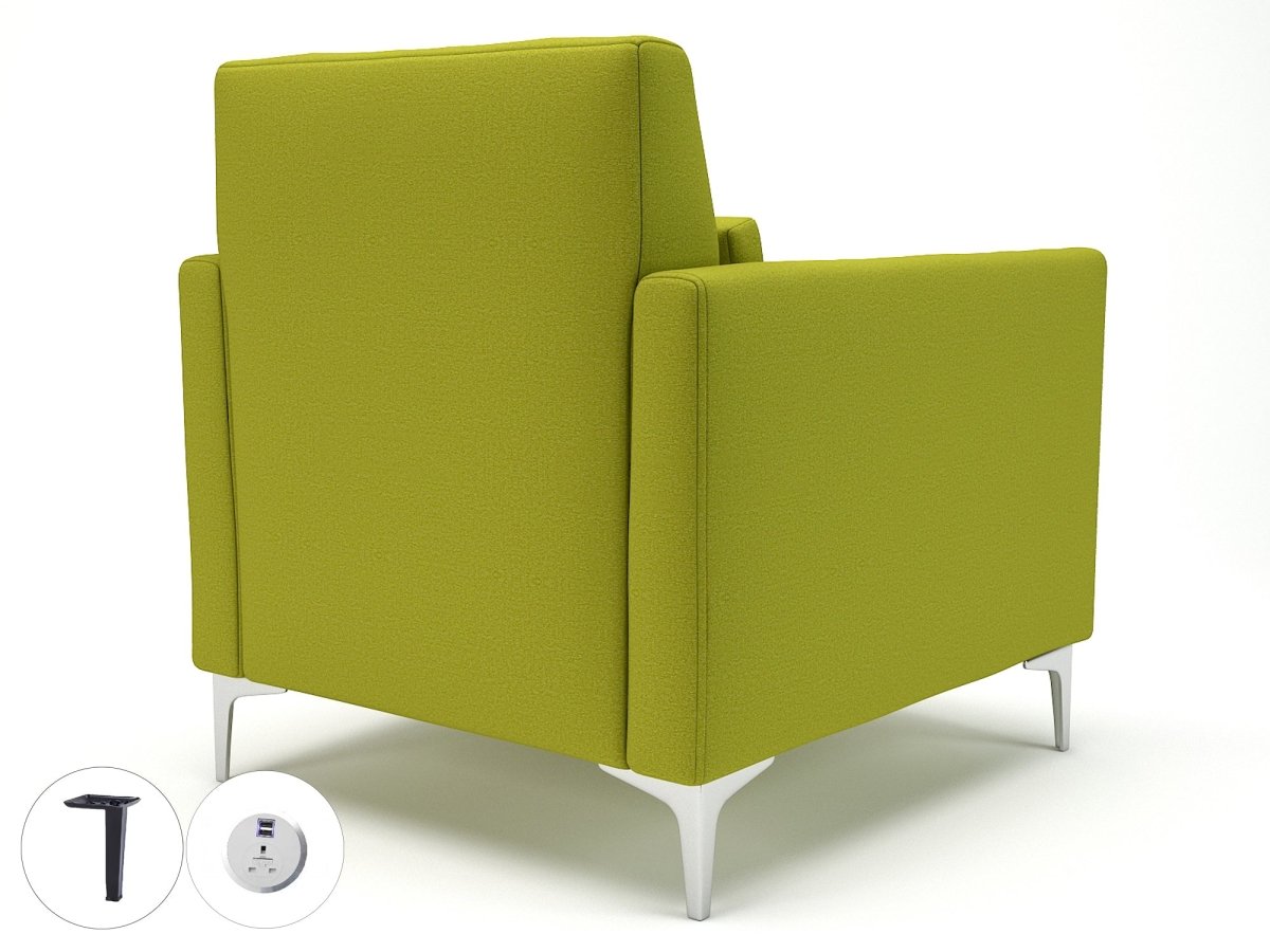 Office furniture roselle-90cm-wide-armchair-in-warwick-dolly-fabric-with-socket Dynamic  Ebony Wood Colour Denim 