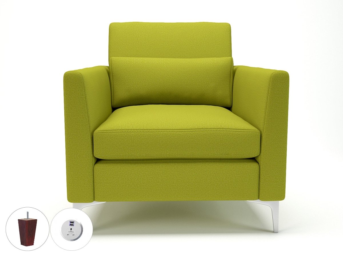 Office furniture roselle-90cm-wide-armchair-in-warwick-dolly-fabric-with-socket Dynamic  Matt Black Colour Denim 