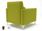 Office furniture roselle-90cm-wide-armchair-in-warwick-dolly-fabric-with-socket Dynamic  Chrome Colour Ebony 