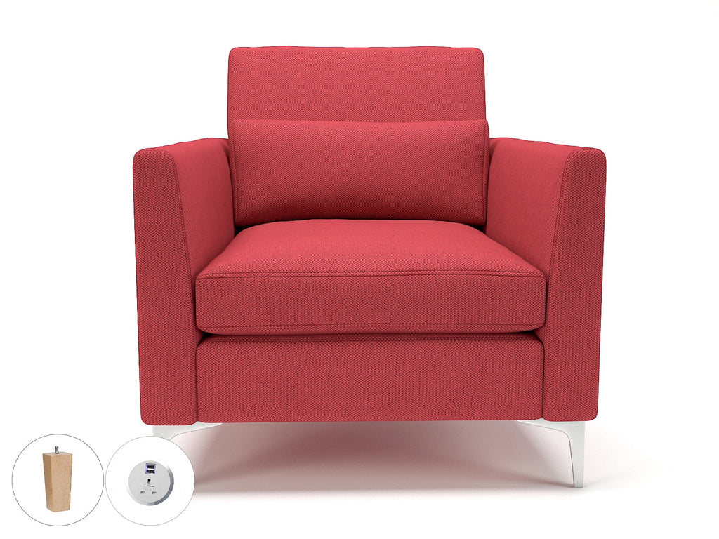 Office furniture roselle-90cm-wide-armchair-in-camira-era-fabric-with-socket Dynamic  Light Wood Colour Forward 