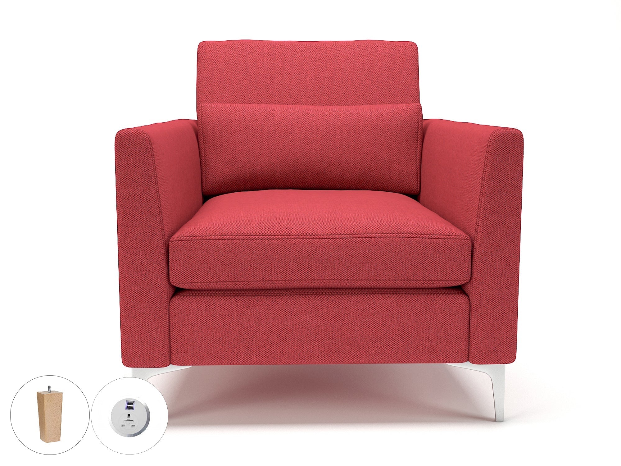 Office furniture roselle-90cm-wide-armchair-in-camira-era-fabric-with-socket Dynamic  Light Wood Colour Forward 