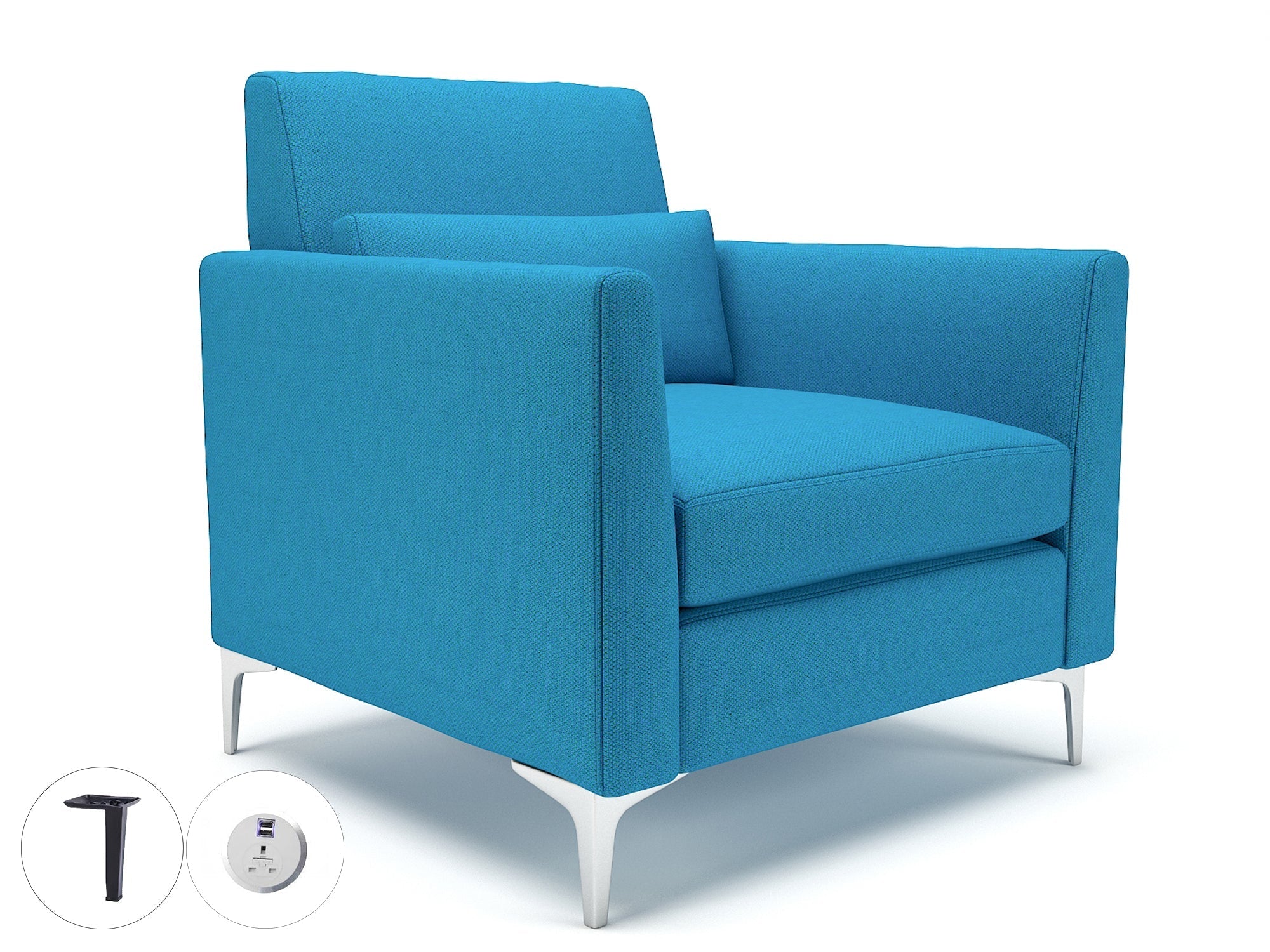 Office furniture roselle-90cm-wide-armchair-in-camira-era-fabric-with-socket Dynamic  Matt Black Colour History 