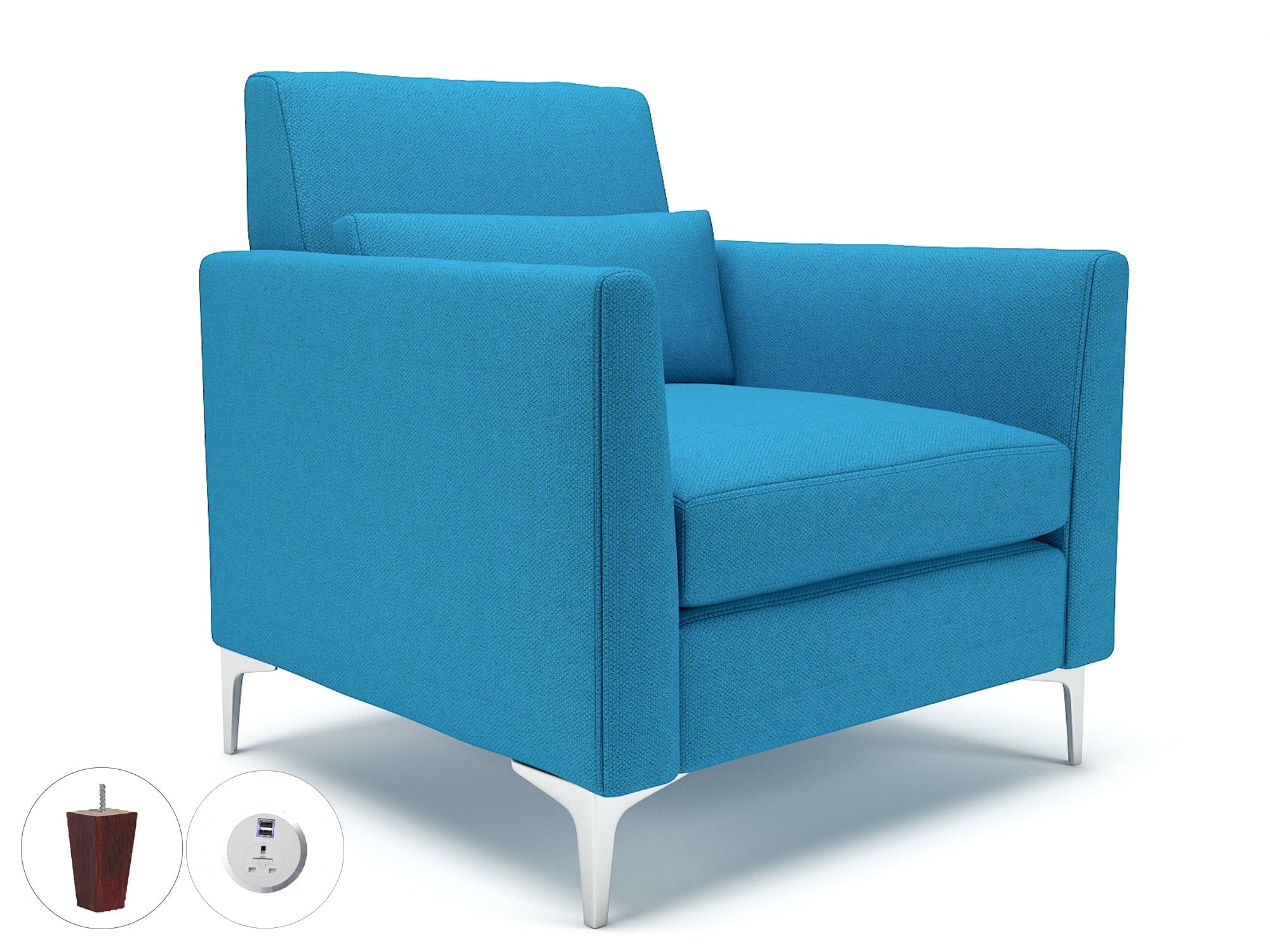 Office furniture roselle-90cm-wide-armchair-in-camira-era-fabric-with-socket Dynamic  Light Wood Colour Perennial 