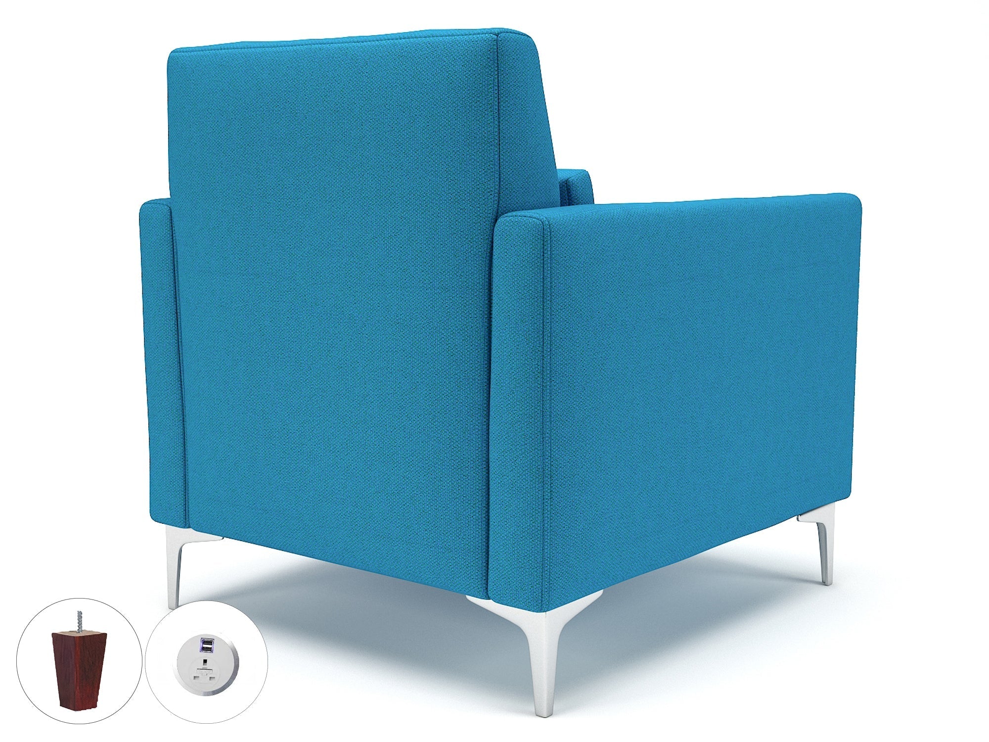 Office furniture roselle-90cm-wide-armchair-in-camira-era-fabric-with-socket Dynamic  Chrome Colour Period 