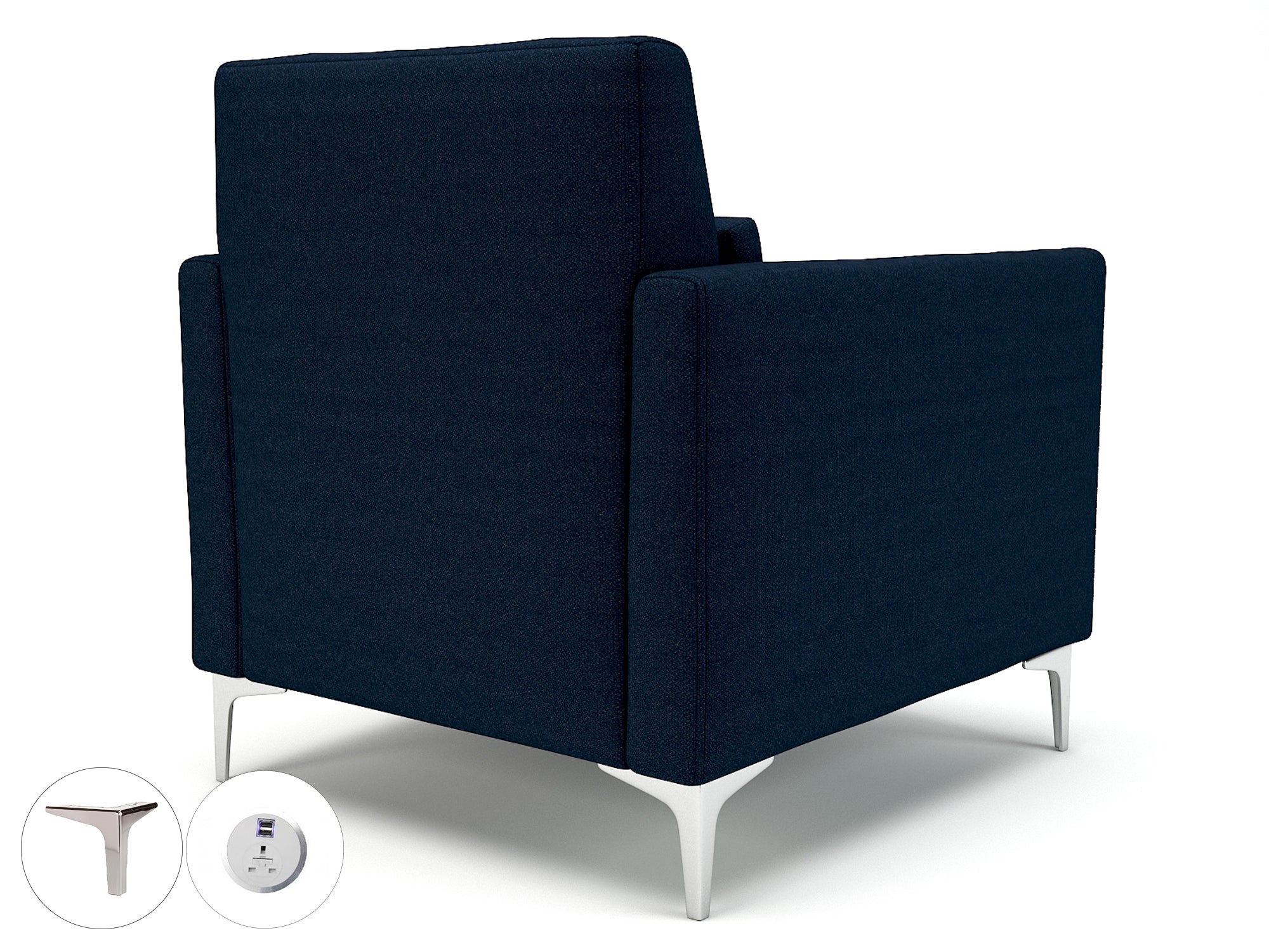 Office furniture roselle-90cm-wide-armchair-in-camira-era-fabric-with-socket Dynamic  Light Wood Colour Present 