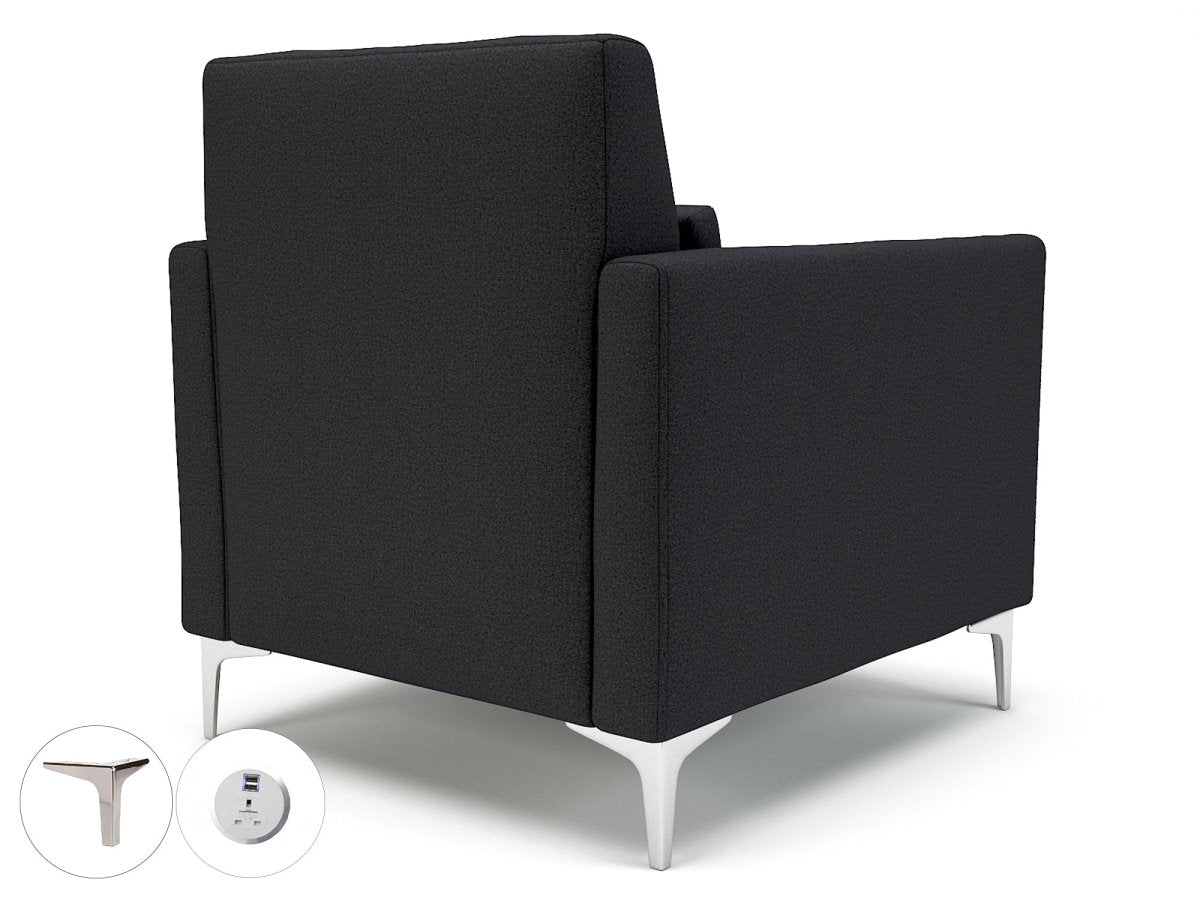 Office furniture roselle-90cm-wide-armchair-in-warwick-dolly-fabric-with-socket Dynamic  Light Wood Colour Lagoon 