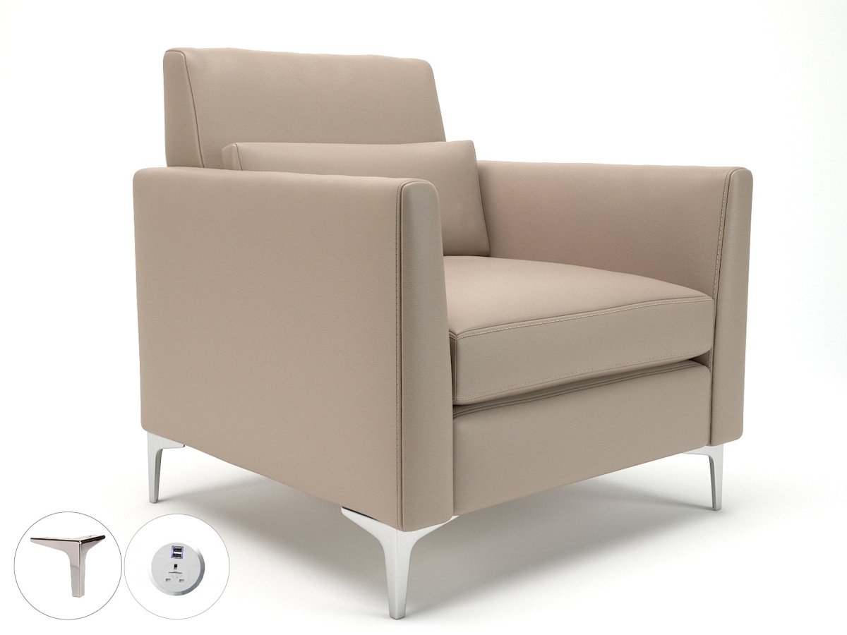 Office furniture roselle-90cm-wide-armchair-in-cristina-marrone-ultima-faux-leather-with-socket Dynamic   Colour  