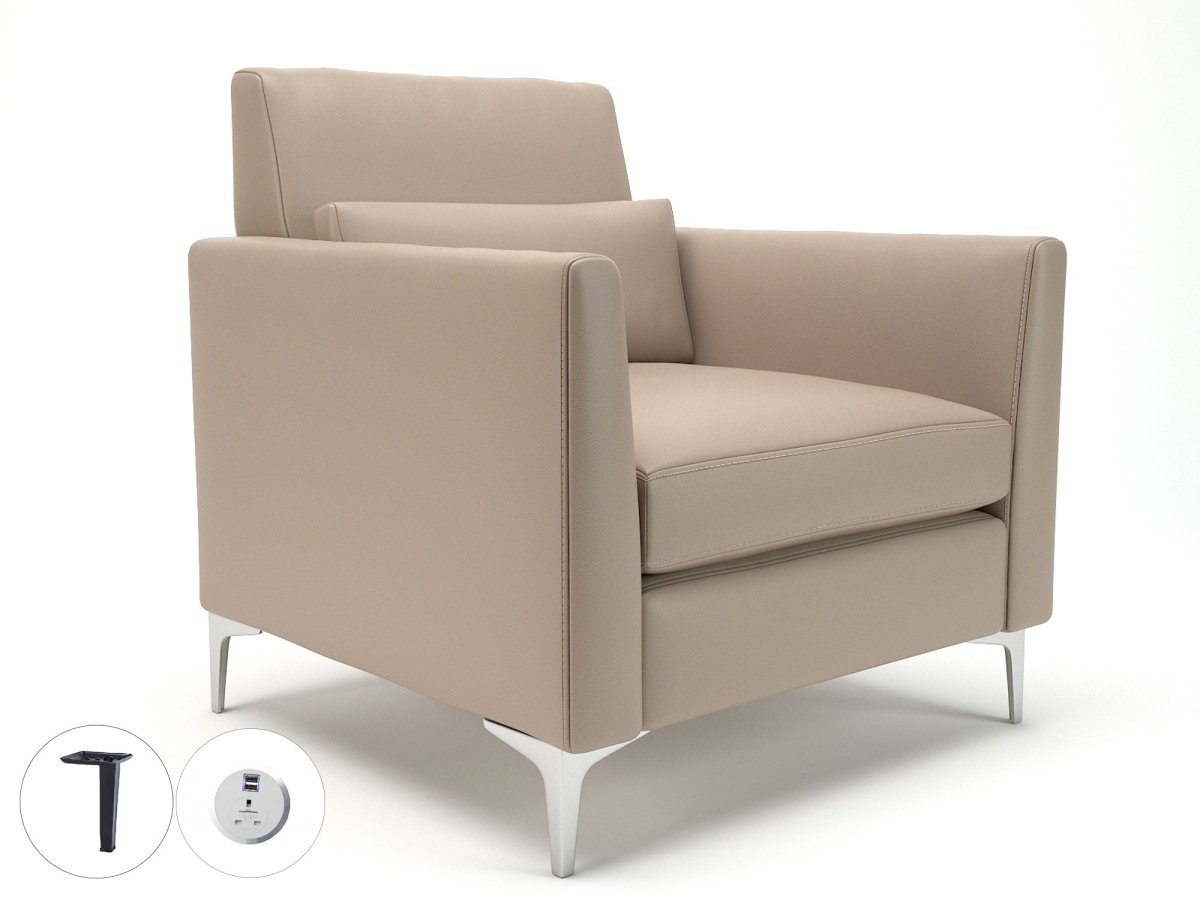 Office furniture roselle-90cm-wide-armchair-in-cristina-marrone-ultima-faux-leather-with-socket Dynamic   Colour  