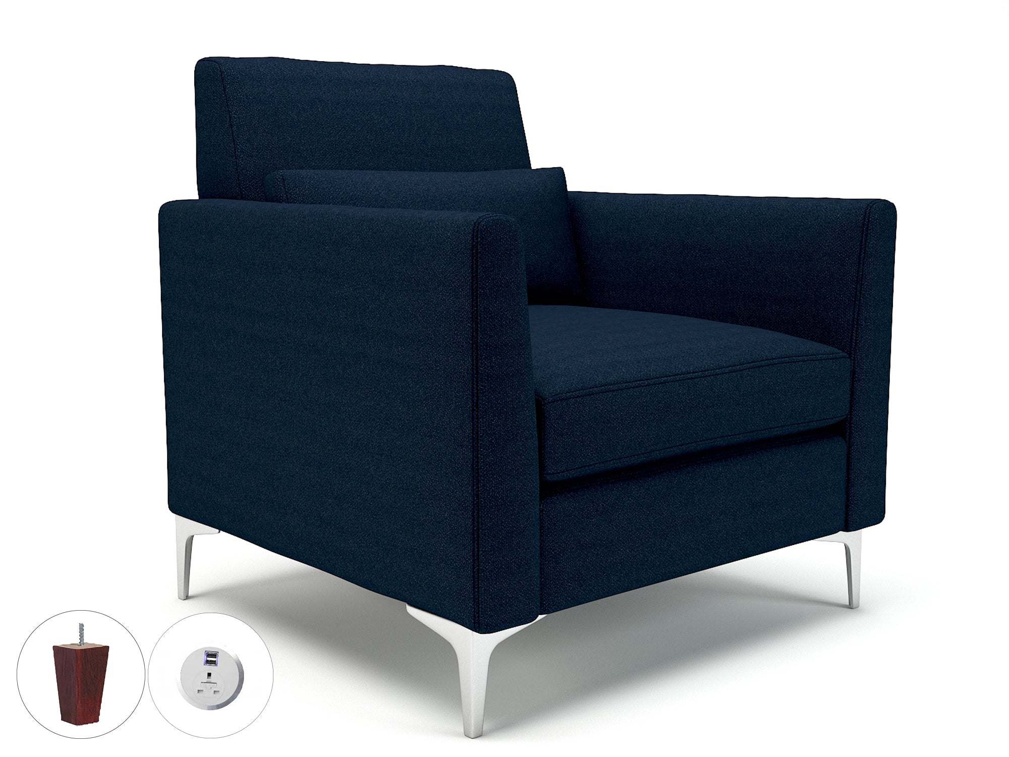 Office furniture roselle-90cm-wide-armchair-in-camira-era-fabric-with-socket Dynamic  Light Wood Colour Prime 