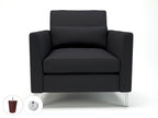 Office furniture roselle-90cm-wide-armchair-in-warwick-dolly-fabric-with-socket Dynamic  Matt Black Colour Linen 
