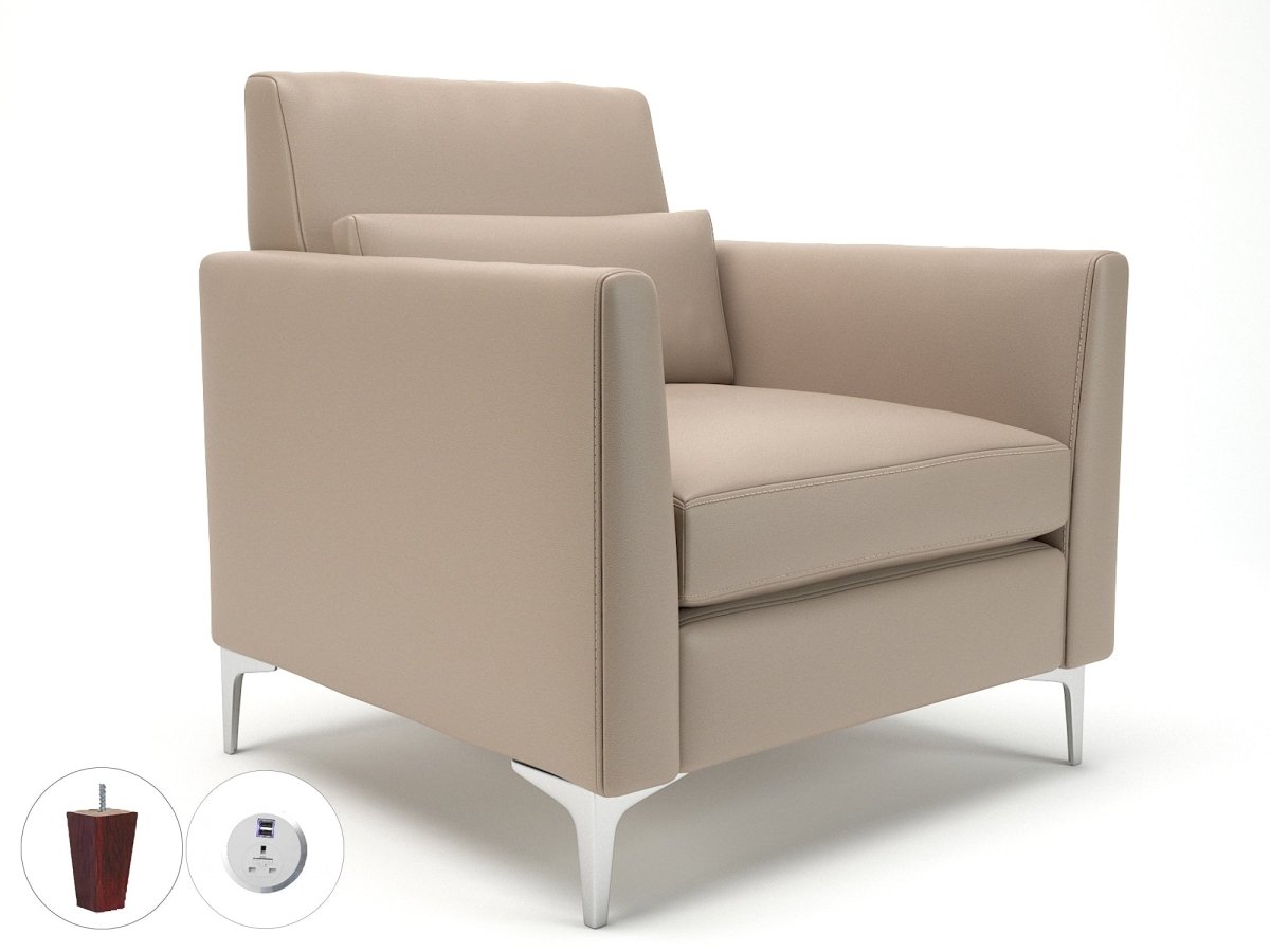 Office furniture roselle-90cm-wide-armchair-in-cristina-marrone-ultima-faux-leather-with-socket Dynamic   Colour  