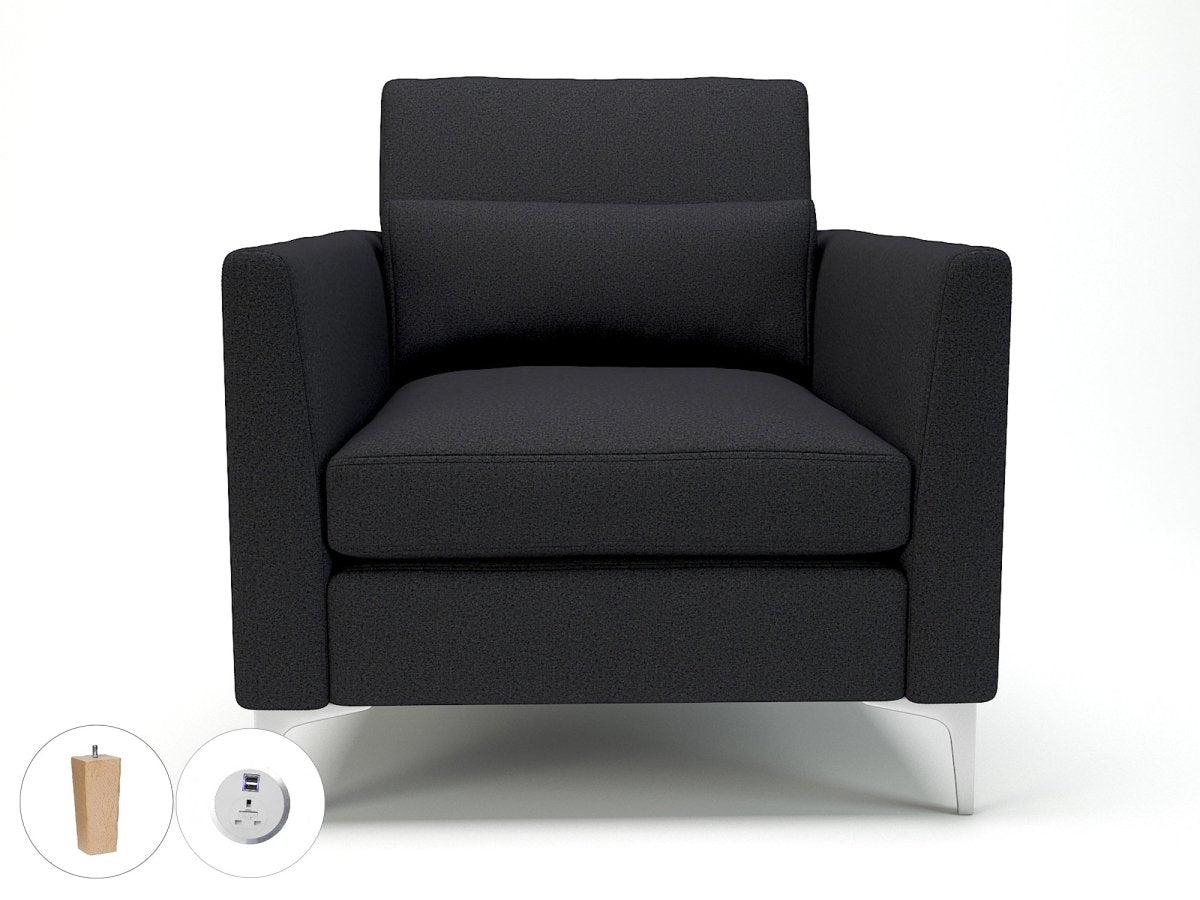 Office furniture roselle-90cm-wide-armchair-in-warwick-dolly-fabric-with-socket Dynamic  Light Wood Colour Marmalade 