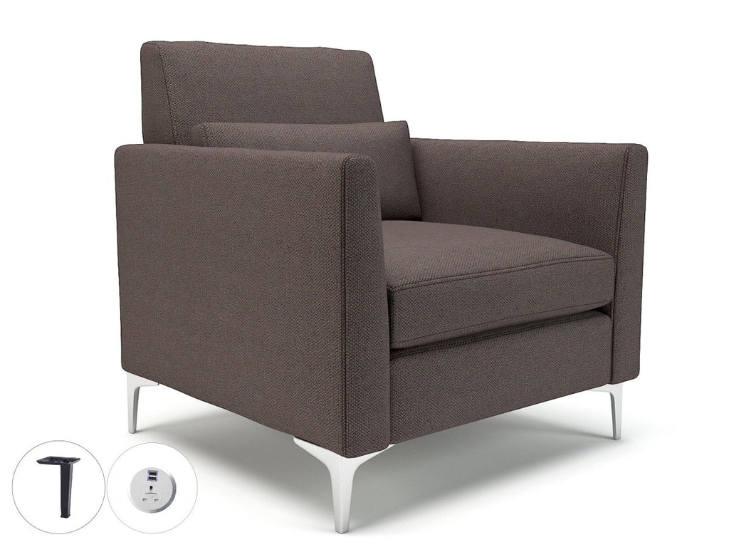 Office furniture roselle-90cm-wide-armchair-in-camira-era-fabric-with-socket Dynamic   Colour  