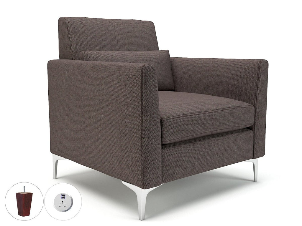 Office furniture roselle-90cm-wide-armchair-in-camira-era-fabric-with-socket Dynamic   Colour  