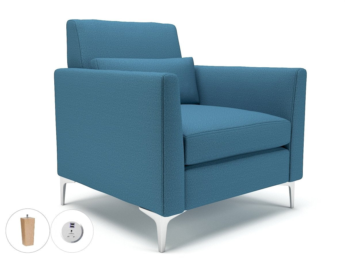 Office furniture roselle-90cm-wide-armchair-in-warwick-dolly-fabric-with-socket Dynamic   Colour  
