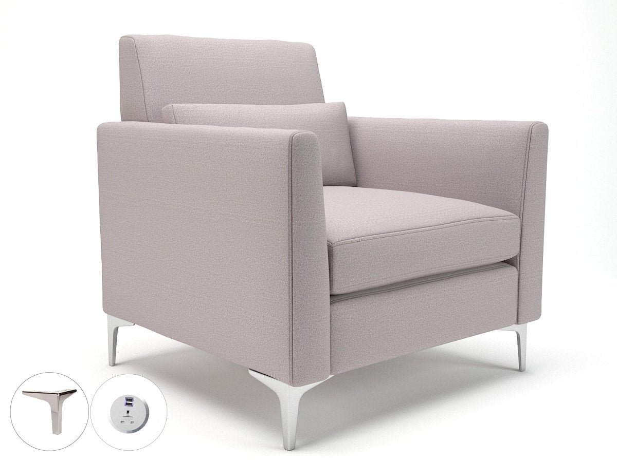 Office furniture roselle-90cm-wide-armchair-in-warwick-dolly-fabric-with-socket Dynamic   Colour  