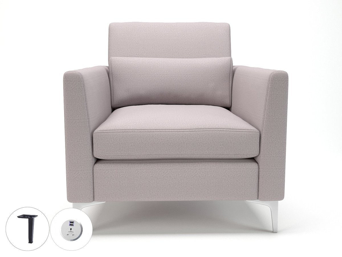 Office furniture roselle-90cm-wide-armchair-in-warwick-dolly-fabric-with-socket Dynamic   Colour  
