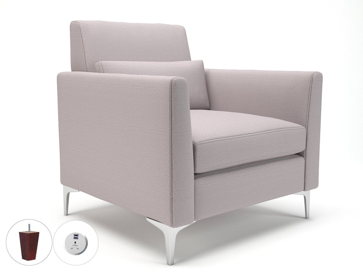Office furniture roselle-90cm-wide-armchair-in-warwick-dolly-fabric-with-socket Dynamic   Colour  